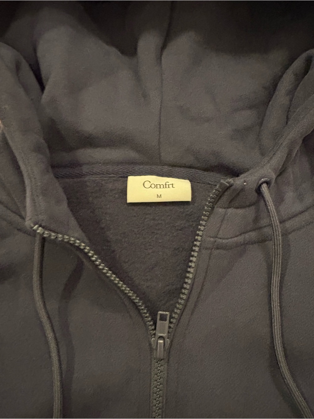 NWOT Comfrt Travel Essentials Zip-Up Hoodie Jacket in Navy - Picture 3 of 8